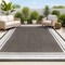 Jonathan Y James Modern Border Stripe Black/Cream 3 ft. x 5 ft. Indoor/Outdoor Area Rug SMB201C-3 - alternate 1