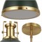 Jonathan Y Homer 10" 1-Light Modern Industrial Metal LED Dome Pendant, Kombu Green/Brass Gold JYL9535H - alternate 2