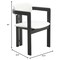 Leisuremod Velo Series Modern Dining Chair in Black Wood with Off White Seat, 2PK VCBL-51OW-2 - alternate 2
