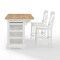 Crosley Julia Wood Top Island W/X-Back Stools KF30067WH-WH - alternate 2