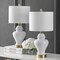 Jonathan Y Qin 22" Ceramic/Iron Classic Cottage LED Table Lamp, White, 2PK JYL6602C-SET2 - alternate 3