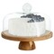 Megachef Acacia Wood Multi-Function Cake Stand with Glass Dome Lid 750122132M - alternate 1