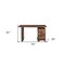 Homeroots 54" Dark Brown and Light Brown Solid Wood Writing Desk With Three Drawers 565282 - alternate 5