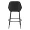 Homeroots Set of Two 30" Black Faux Leather And Steel Bar Height Bar Chairs 555754 - alternate 2