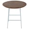Leisuremod Round 19.7 in W, 19.3 in L, MDF/Stainless Steel, Walnut RSW-19WN - alternate 2