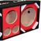 Deejay Led Two 10-in Woofers plus Two Tweeters and One Horn RED Empty Chuchera Speaker Enclosure w/Quad Port D10T2H1RED - alternate 2