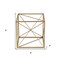 Homeroots 8" Gold Metal Abstract Geo Cube Sculpture 483221 - alternate 2