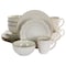 Elama Contessa 16 Piece Embossed Scalloped Stoneware Dinnerware Set in Ivory EL-CONTESSA - alternate 1