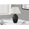 Homeroots 24" Black Ceramic Round Table Lamp With Ivory Empire Shade 545859 - alternate 3