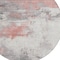 Homeroots 8' Coral And Gray Round Abstract Washable Indoor Outdoor Area Rug 617718 - alternate 3