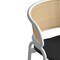 Leisuremod Ervilla Dining Arm Chair with Leather Seat and White Steel Base in Beige, 4PK ECW-20BL-L4 - alternate 2