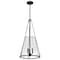 Nuvo Valentine, Large Pendant, Black Finish, Hammered Glass 60/8257 - alternate 1