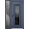 Vdomdoors Steel Door Ballucio 6044 Gray Graphite Side Exterior Window Stainless Inserts Single Modern Painted BALLUCIO6044EXD-GRE-W36+12xH80-RH-I - alternate 1