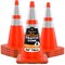 Xpose Safety 28 Inch Orange Traffic Cones with 6in and 4in Collars, DOT Approved, 8PK AOTC28-64-8-X - alternate 1