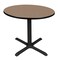 Regency Round Cain Large X-Base Breakroom Table, 42 in W, 42 in L, Noble Oak TB42RNDNO - alternate 1