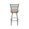 Holland Bar Stool Co 410 Jackie Stainless Steel 36in Swivel Bar Stool with Medium Maple Seat 41036SSMedMpl - alternate 2