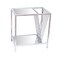 Homeroots 24" Silver Mirrored Glass And Iron End Table With Shelf 274431 - alternate 1