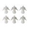 Homeroots Set of Six 6" White Washed Polyresin Angel Figurine Tabletop Sculpture, 6PK 518053 - alternate 1