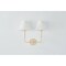 Hudson Valley Lighting Wedgewood 2 Light Wall Sconce in Aged Brass/Off-White by Mark D. Sikes MDS2201-AGB/OW - alternate 2