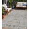 Homeroots 5' X 8' Gray Beige And Ivory Floral Washable Indoor Outdoor Area Rug 605474 - alternate 1