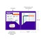 C-Line Products 8-1/2" x 11" Purple Two-Pocket Heavyweight Poly Portfolio Folder, 25EA/BX, 6BX/CT 33959-BX - alternate 3
