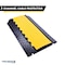 Kable Kontrol Cable Ramp, 2.95 in H, 35.43 in L, 19.685 in W, 3 Channel, Polyurethane/Rubber, Black, Yellow CP9986 - alternate 2
