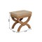Homeroots 22in Beige and Brown Linen and Solid Wood Upholstered Bench 723436 - alternate 4