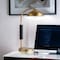 Homeroots 24" Gold and Black Metal Desk Table Lamp With Gold Dome Shade 524299 - alternate 2