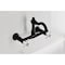 Kingston Brass Two-Handle Wall Mount Bridge Kitchen Faucet, Matte Black KS3250PX - alternate 2