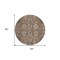 Homeroots 8' Brown Gray And Charcoal Round Oriental Washable Indoor Outdoor Area Rug 582118 - alternate 2