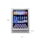 Homeroots 32in X 24in Silver Stainless Steel Single Compartment Can Beverage Refrigerator 720635 - alternate 2