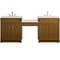 James Martin Vanities Bellshire 84" Dual Vanity Set with 24" Make-Up Counter, Honey Oak w/3 cm White Zeus Silestone Top 660-VMC84-HNO-3WZ - alternate 1
