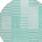 Homeroots 8' Teal Blue Aqua And Ivory Round Striped Washable Indoor Outdoor Area Rug 581679 - alternate 2