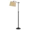 Homeroots 63" Bronze Metal Adjustable Floor Lamp With Tan Paper Square Shade 526248 - alternate 2