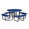 Leisure Craft Round Portable Picnic Table, Navy, 46 in T46ROP-NAVY - alternate 1