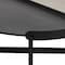 Homeroots 32" Gray And Black Concrete And Metal Round Coffee Table 520641 - alternate 2