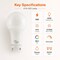 Euri Lighting A19 LED Bulb, 9W, 810 lm, 60W Eq., 2700K, GU24, CEC, JA8, Title 24, UL EA19-9W5020CG - alternate 1