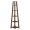 Homeroots 71" Dark Brown Wood Five Tier Corner Bookcase 489812 - alternate 1