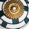 Homeroots Set of Twelve White Teal And Gold Geometric Ceramic Drawer Pull Knobs, 12PK 321660 - alternate 2