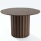 Homeroots 46" Brown Wood Pedestal Base Round Top Dining Table 720939 - alternate 1