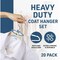 Lifemaster Velvet Non-Slip Hangers, Heavy Duty, 360 Deg Swivel Hook, Space-Saving, Ivory, 20PK LMVELIVO22 - alternate 2