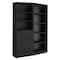 Homeroots Set of Two 71" Black Five Tier Bookcase With Two Doors 546338 - alternate 2