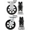 Hyw Products Heavy Duty Caster Set 6in V-Groove Wheels, 2 Rigid & 2 Swivel, 4PK 40-60R-A1-VG-2,40-60S-A1-VG-2 - alternate 2