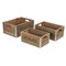 Homeroots Set of Three Natural Solid Wood And Metal Crate, 3PK 487674 - alternate 2