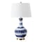 Jonathan Y Tucker 30.5" Ceramic/Metal LED Table Lamp, Blue/White JYL3054B - alternate 2