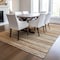 Homeroots 8' X 10' Brown Copper And Ivory Striped Washable Indoor Outdoor Area Rug 597280 - alternate 2