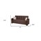 Homeroots 87" Brown Microfiber Convertible Futon Sleeper Sofa And Toss Pillows With Storage 607100 - alternate 2