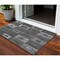 Homeroots 3' X 5' Black And Gray Geometric Washable Indoor Outdoor Area Rug 605013 - alternate 1