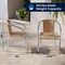 Flash Furniture Square Table Set, Aluminum, Plastic, Rattan, Stainless Steel, Grey TLH-ALUM-32SQ-020BGECHR4-GG - alternate 3