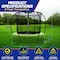 Campior 8ft Pumpkin Trampoline with Inner Enclosure, Safe Curved Poles, UV Mat, Galvanized Springs RMTRMP86GRN - alternate 2
